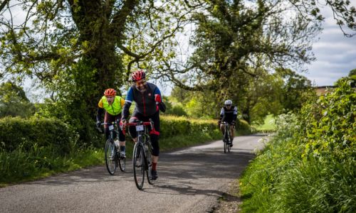 Riders on a Sportive Cycling