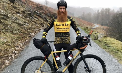 Sean Conway on his Bike