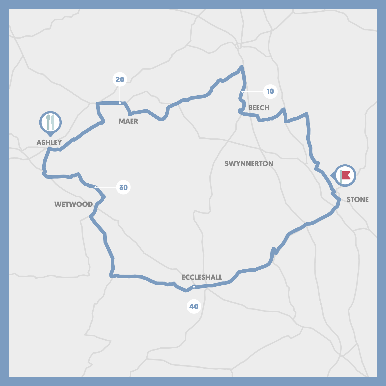 Made of Stone 2026 - 50km Ride Map