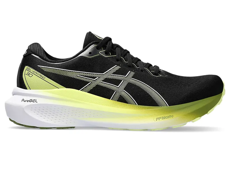 Asics Men's Gel Kayano 30 Running Shoes in Black Glow Yellow