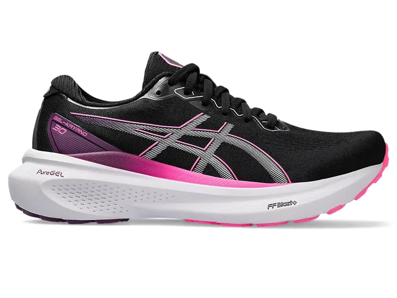 Asics Women's Gel Kayano 30 Running Shoes in Black Lilac Hint
