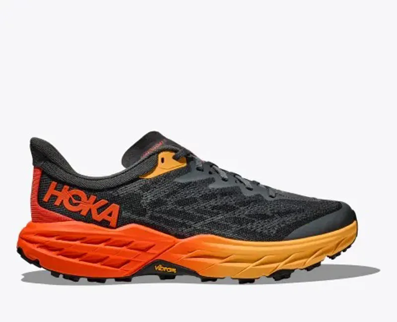 Hoka Men's' Speedgoat 5 Trail Running Shoes in Castlerock / Flame 