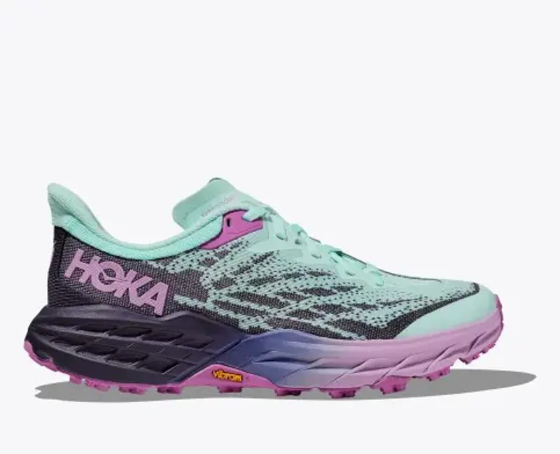 Hoka Women's Speedgoat 5 Trail Shoes in Sunlit Ocean/Night Sky