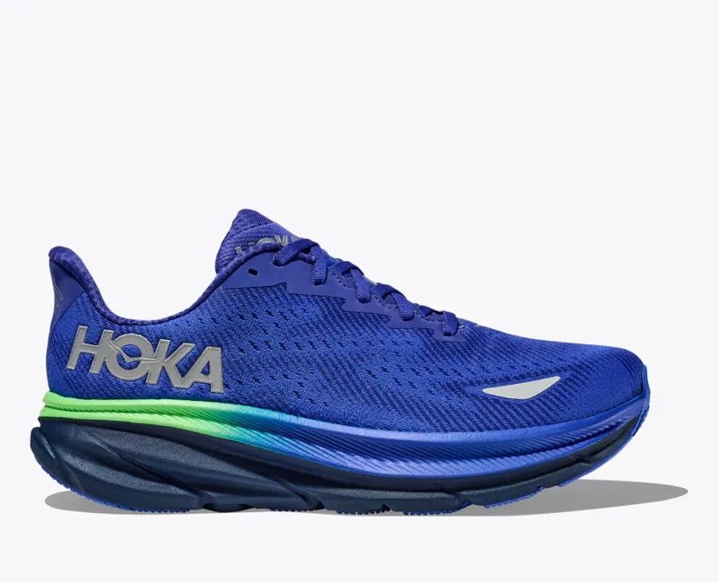 Men's Hoka Clifton 9 GORE-TEX Running Shoes in Dazzling Blue / Evening Sky