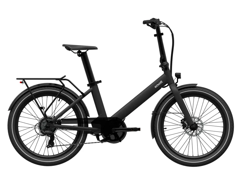 Eovolt Evening 24 Compact Electric Folding Bike in Onyx Black