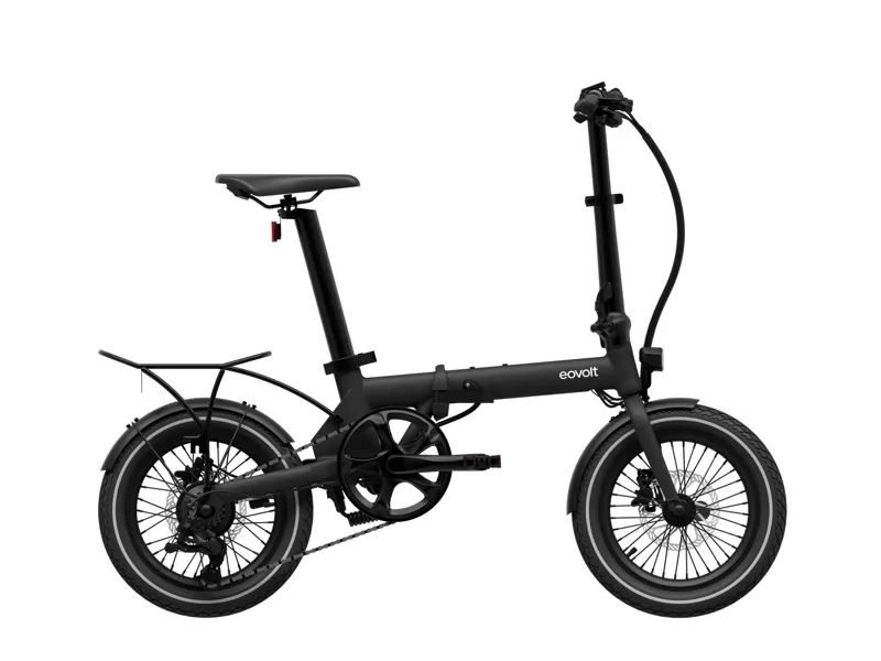 Eovolt Morning 16 Folding Electric Bike eBike in Onyx Black