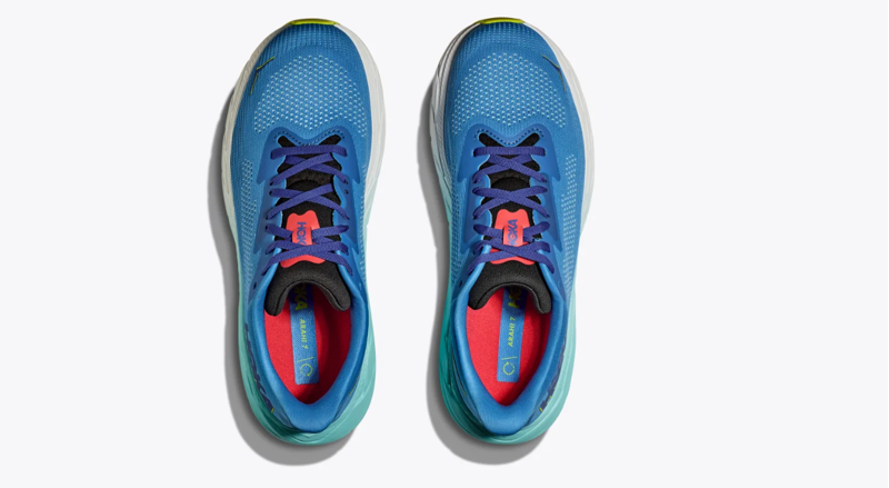 Hoka Arahi 7 Men's Wide Fit Road Running Shoe in Virtual Blue / Cerise-1