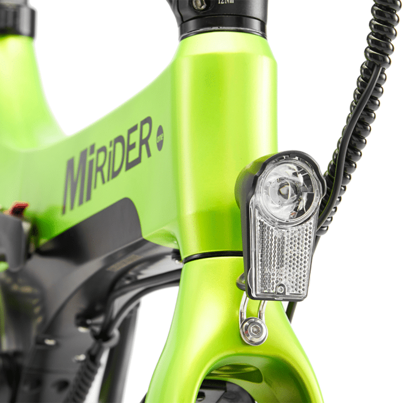 MiRiDER 16 Folding Electric Bike in Acid Green-1