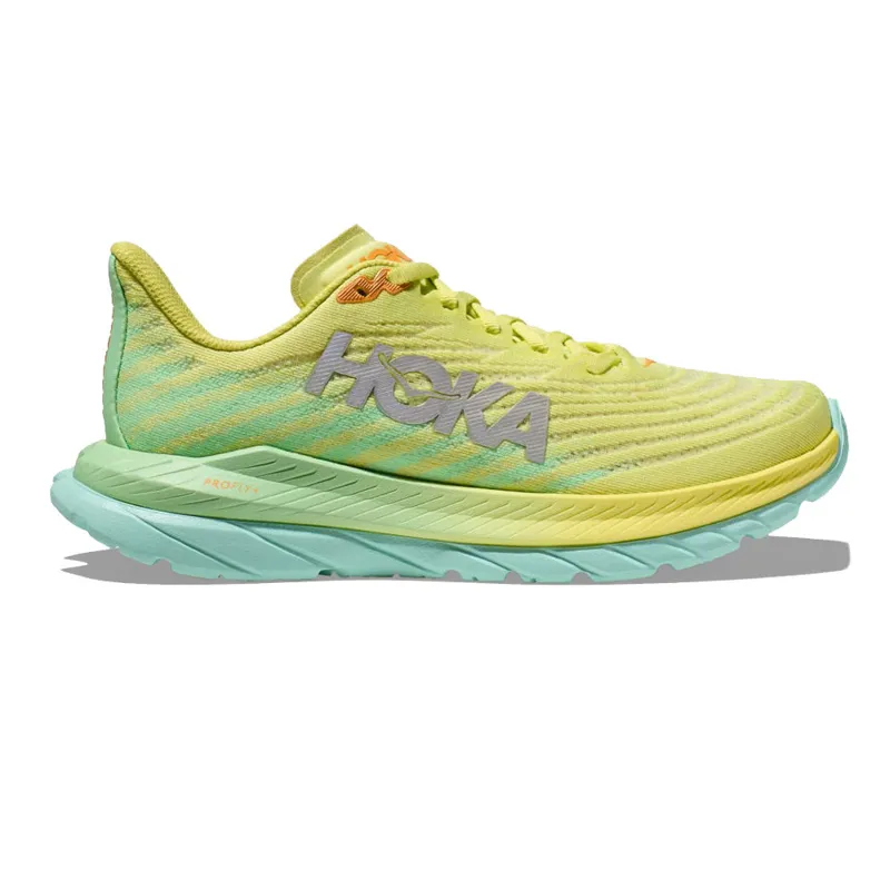 Hoka Women's Mach 5 Road Running Shoe in Citrus Glow/Lime Glow