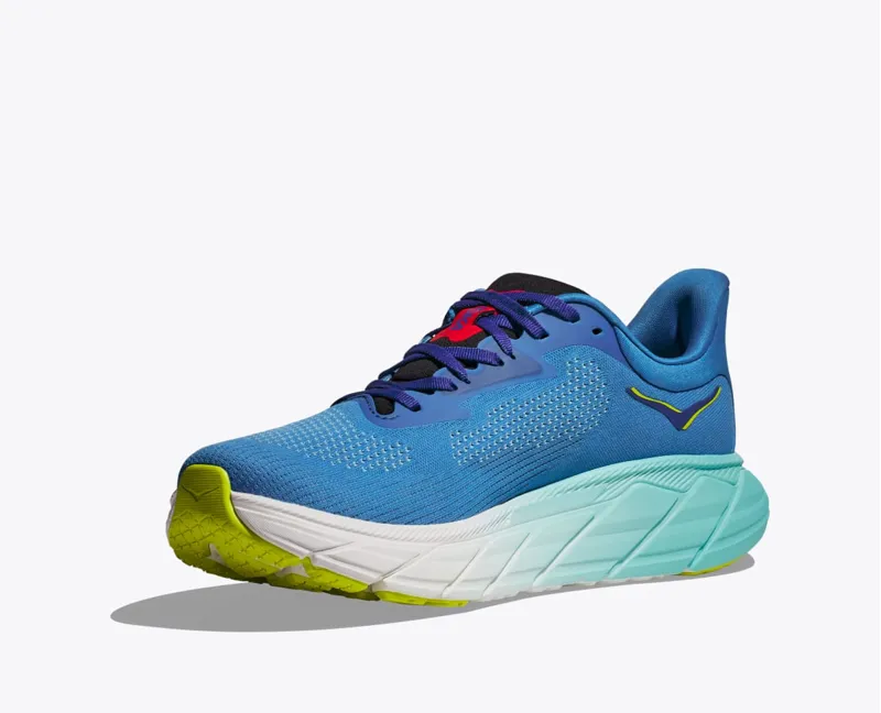 Hoka Arahi 7 Men's Wide Fit Road Running Shoe in Virtual Blue / Cerise-3