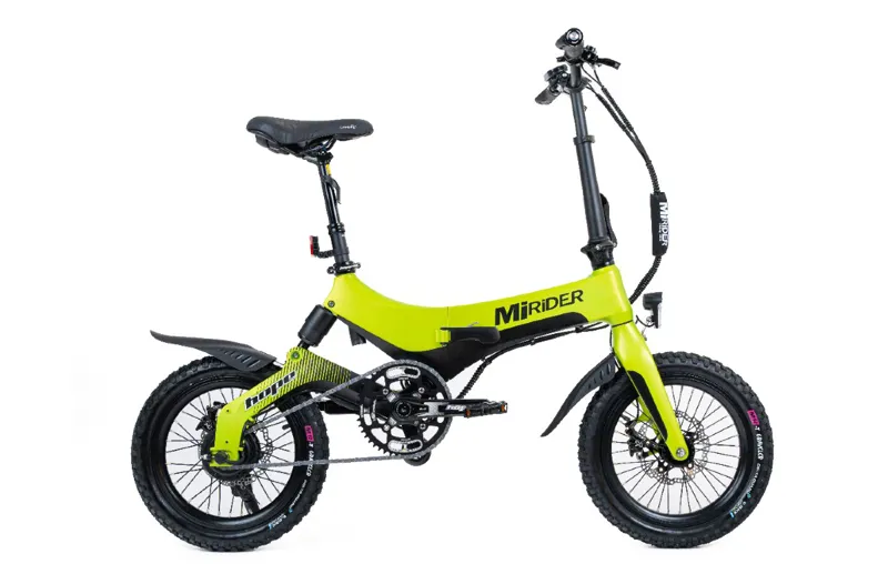 MiRiDER One Hope Edition Folding eBike in Acid Green