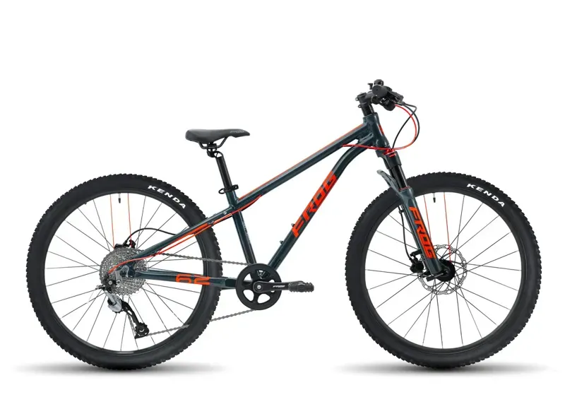 Frog Bikes Frog MTB 62 Kids Mountain Bike In Metallic Grey/Neon Red
