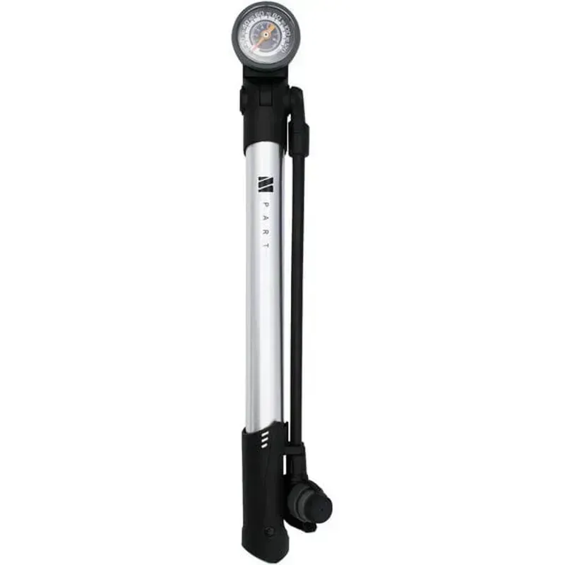 M Part M:P Mini Floor Pump W/ Gauge in Silver