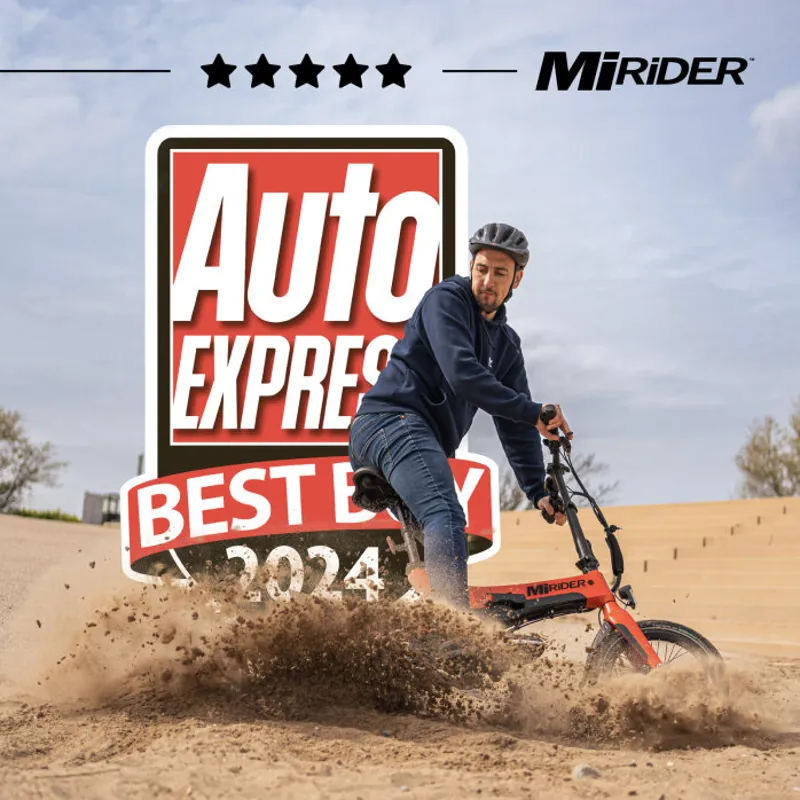 MiRiDER 16 Folding Electric Bike in Solar Orange-2