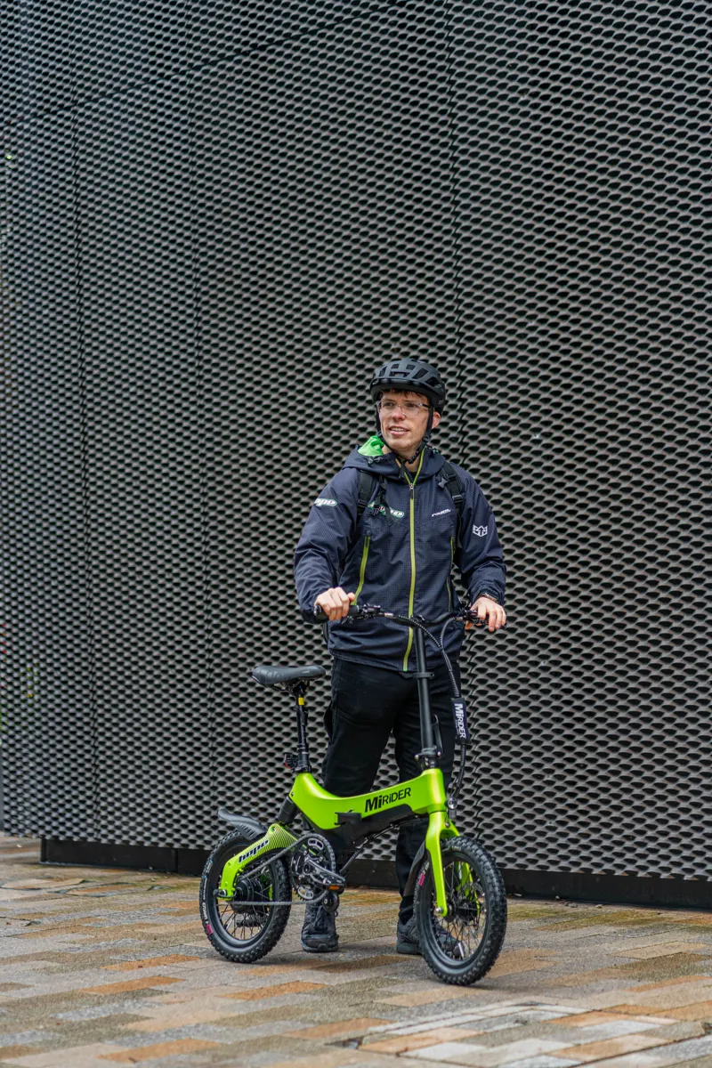 MiRiDER One Hope Edition Folding eBike in Acid Green-6