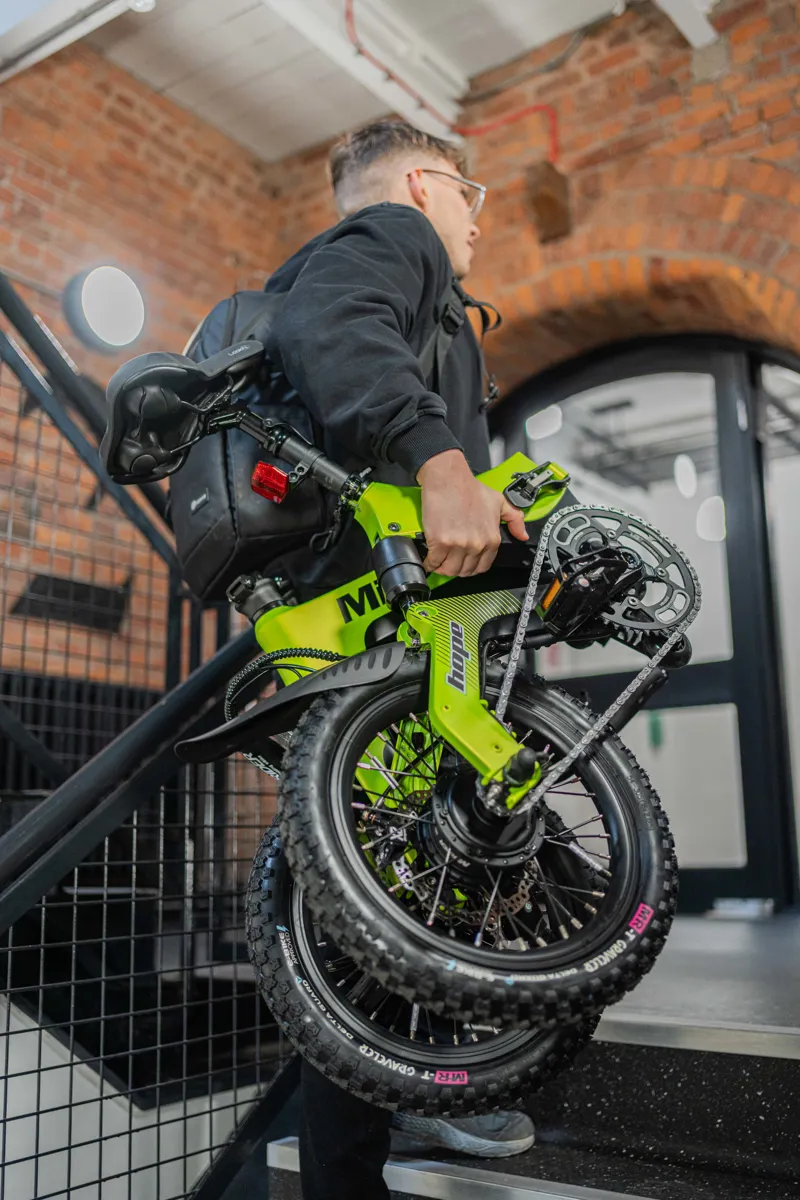MiRiDER One Hope Edition Folding eBike in Acid Green-5