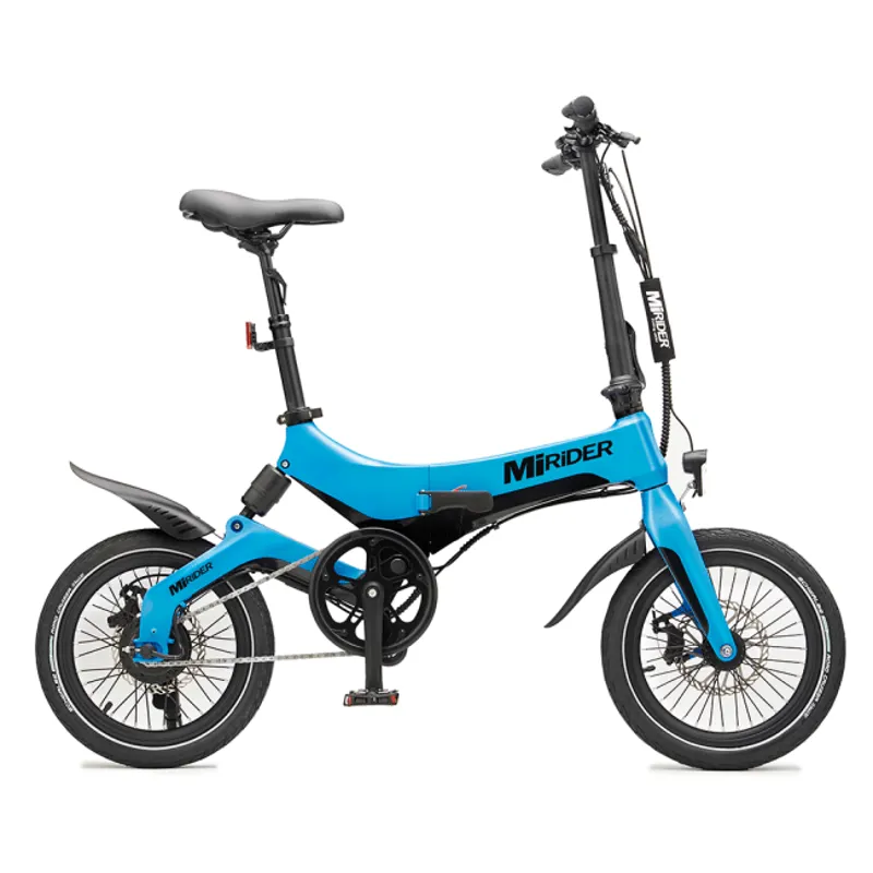 MiRiDER 16 Folding Electric Bike in Azure Blue