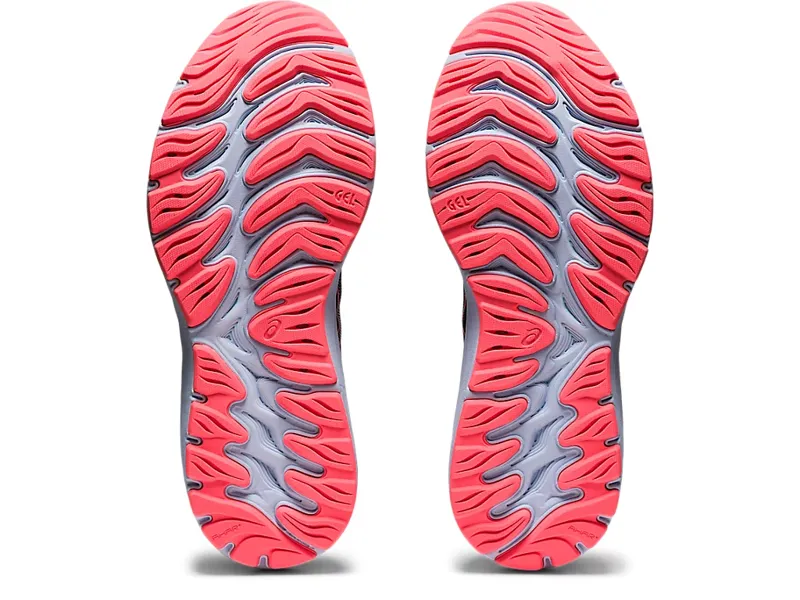 Asics Women's Gel Cumulus 23 Running Shoes in Black/Blazing Coral-1