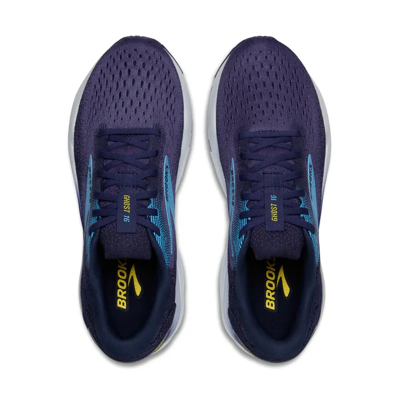Brooks Men's Ghost 16 Running Shoes in Black/Cobalt/Neo Yellow-1