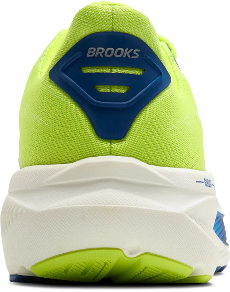 Brooks Men's Ghost 17 Neutral Running Shoes in Acid Lime/Navy/White -7