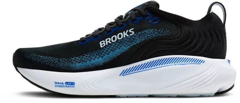 Brooks Men's Adrenaline GTS 25 Running Shoes in Black/Blue/Nantucket -3