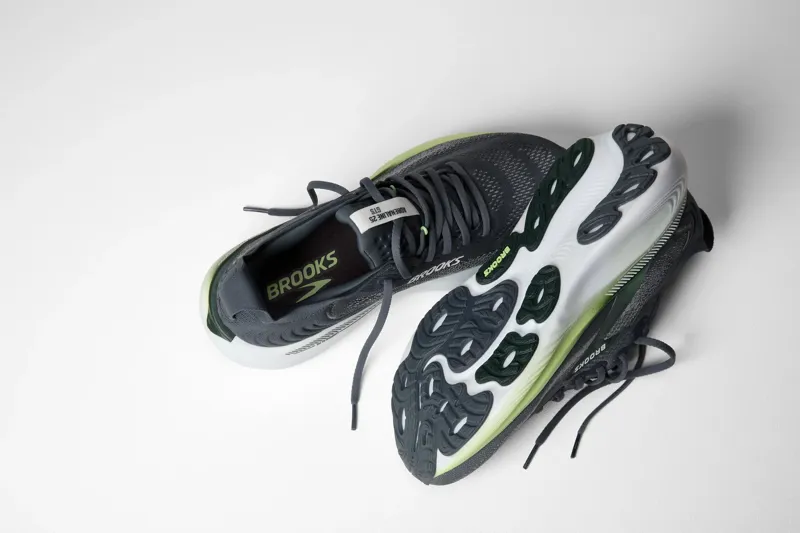 Brooks Men's Adrenaline GTS 25 Running Shoes in Grey/Paradise/Green/Spruce-5