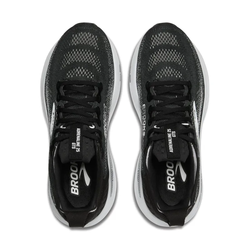 Brooks Men's Adrenaline GTS 25 Running Shoes in Black/Grey/White-2
