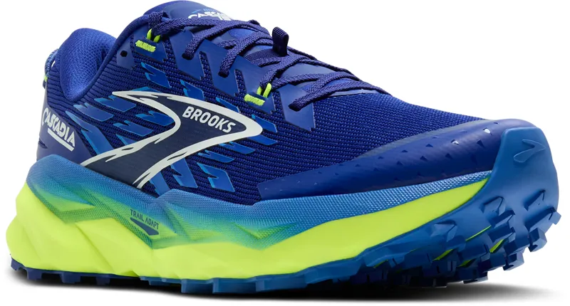 Brooks Men's Cascadia 19 Trail Shoes in Surf the Web/Nightlife/White-2