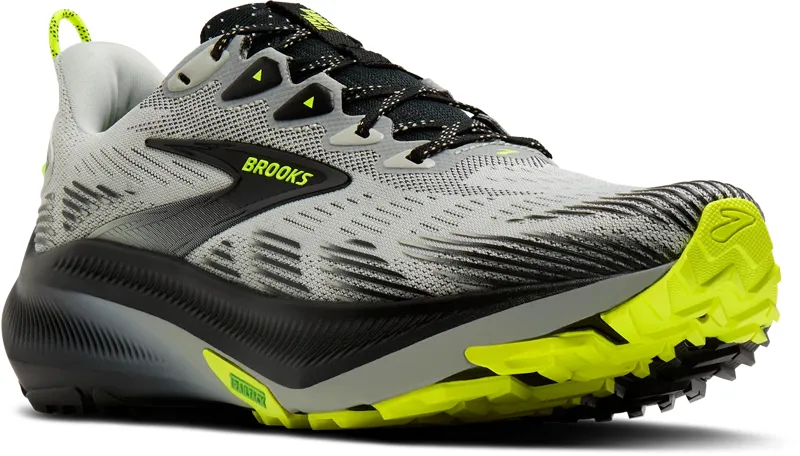 Brooks Men's Ghost Trail Running Shoes in Grey/Black/Nightlife-2