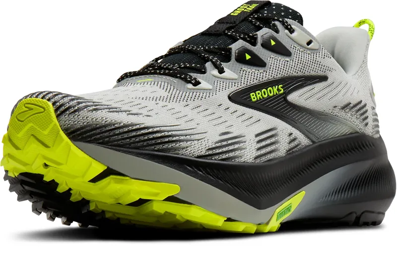 Brooks Men's Ghost Trail Running Shoes in Grey/Black/Nightlife-1