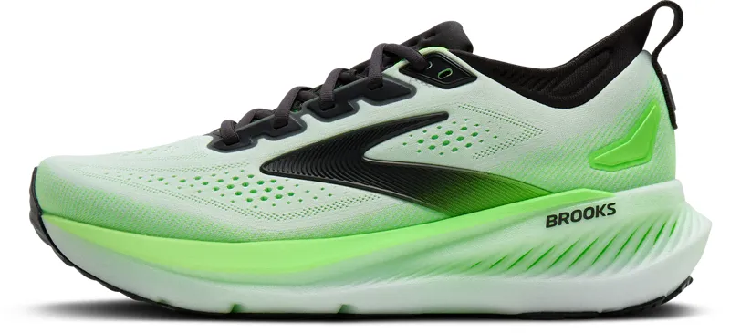 Brooks Men's Glycerin 23 Running Shoes in White/Phantom/Green Gecko-4