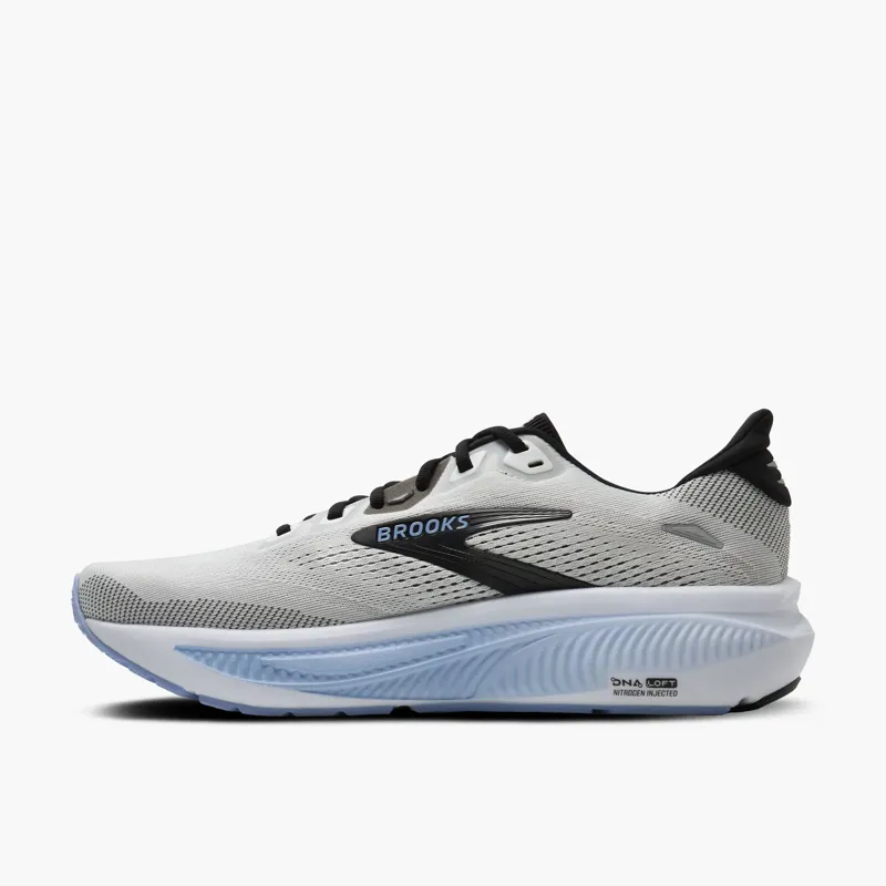 Brooks Men's Ghost 18 Running Shoes in White/Black/Open Air-1