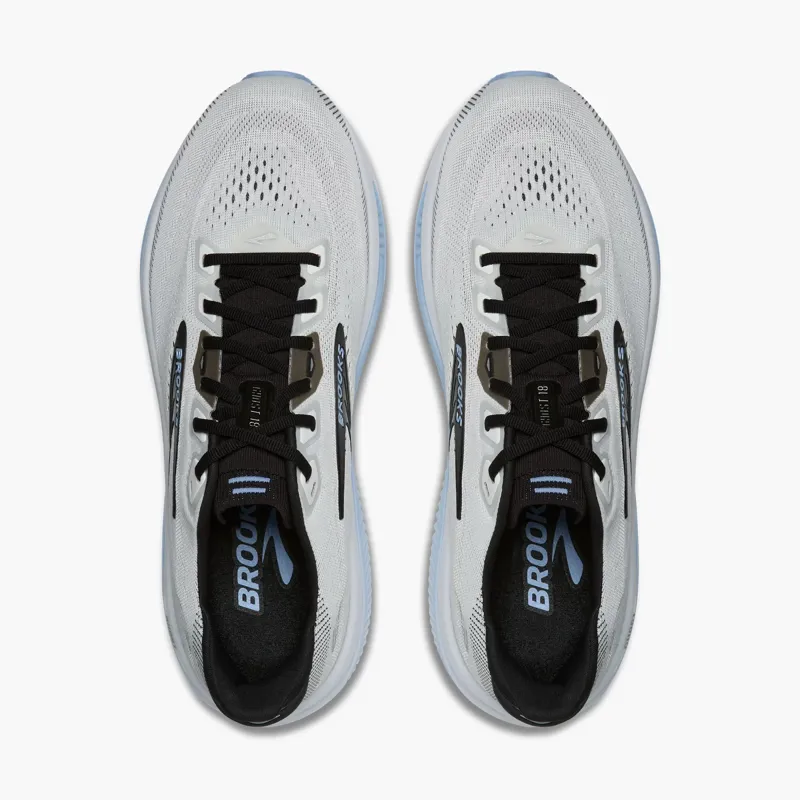Brooks Men's Ghost 18 Running Shoes in White/Black/Open Air-3