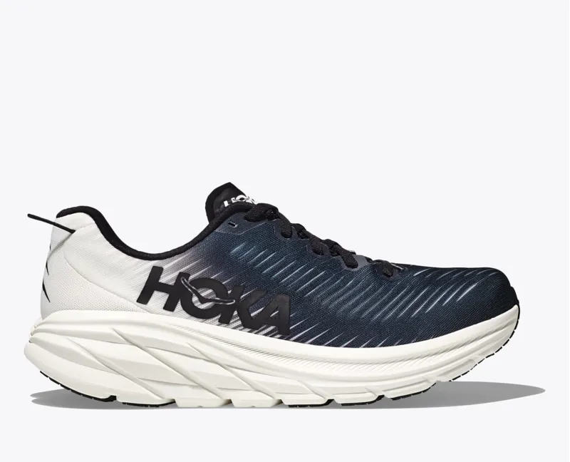 Hoka Men's Rincon 3 Running Shoes in Black / White
