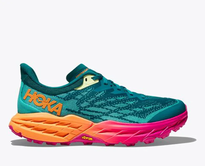 Hoka Speedgoat 5 Men's All-Terrain Running Shoes in Deep Lake/Ceramic