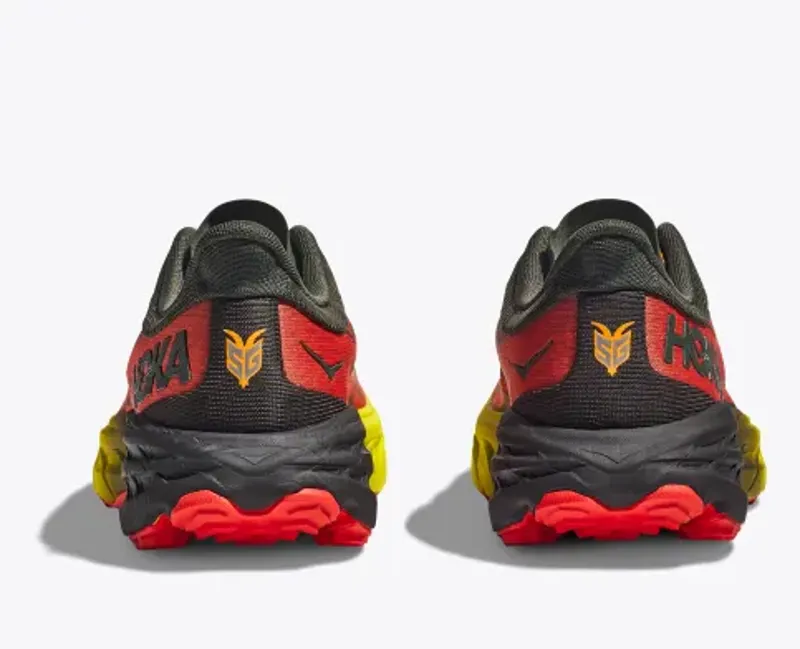 Hoka Men's' Speedgoat 5 Trail Running Shoes in Thyme/Fiesta-2