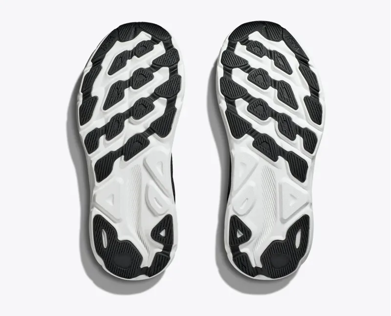 Hoka Men's Clifton 9 Running Shoes in Black White-1