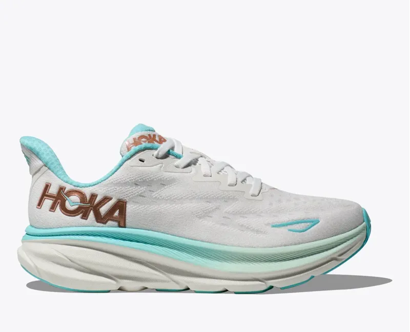 Hoka Women's Clifton 9 Running Shoes in Frost Rose Gold
