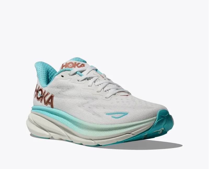 Hoka Women's Clifton 9 Running Shoes in Frost Rose Gold-2
