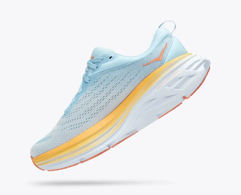 Hoka Women's Bondi 8 Running Shoes in Summer Song / Country Air-2