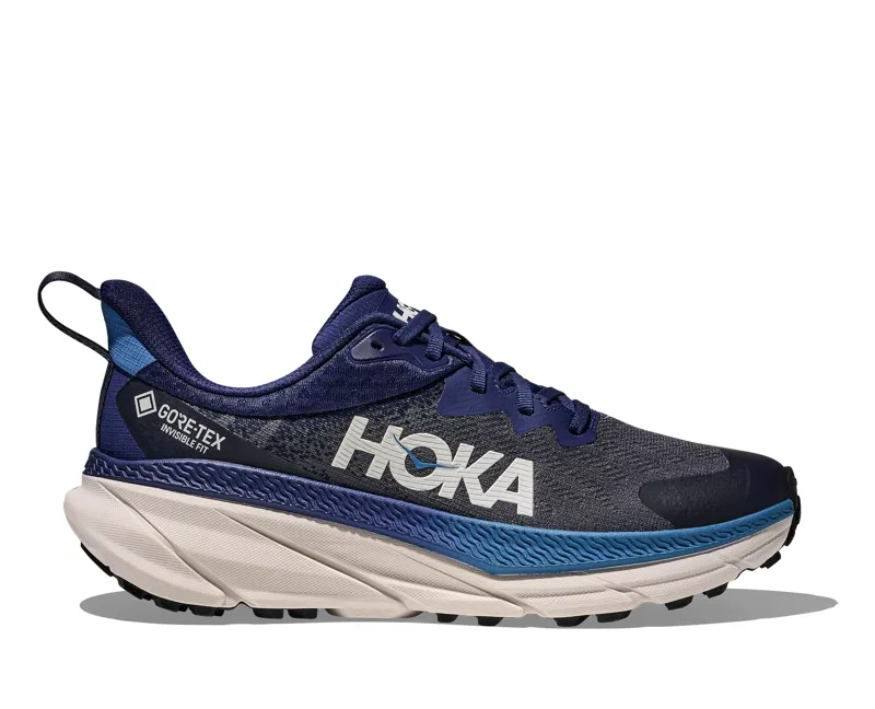 Hoka Men's Challenger ATR 7 GTX Trail Shoes in Midnight Blue / Grout-4