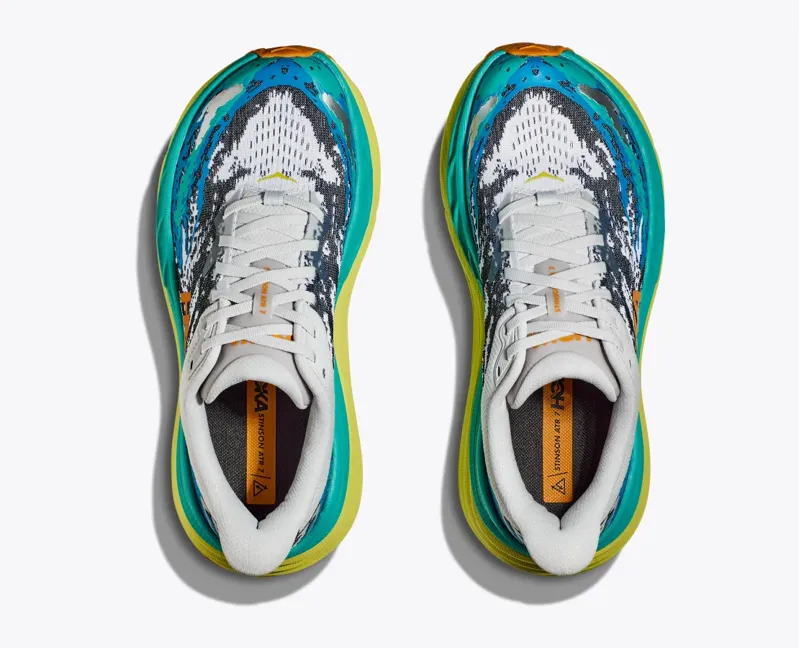 Hoka Women's Stinson 7 Trail Shoes in White/Evening Primrose-4