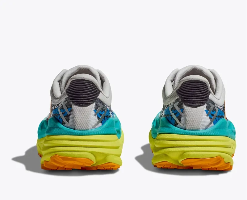 Hoka Women's Stinson 7 Trail Shoes in White/Evening Primrose-1