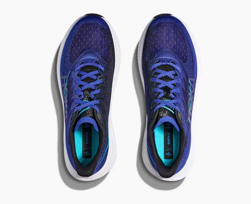 Hoka Men's Mach 6 Running Shoes in Black / Night Sky -2
