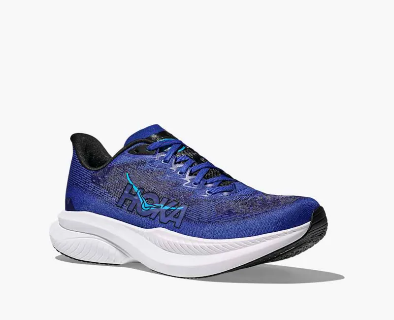 Hoka Men's Mach 6 Running Shoes in Black / Night Sky -4