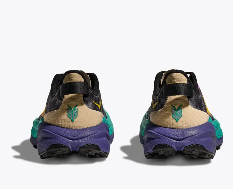 Hoka Men's Speedgoat 6 Trail Shoes in Oatmeal / Mountain Iris -4