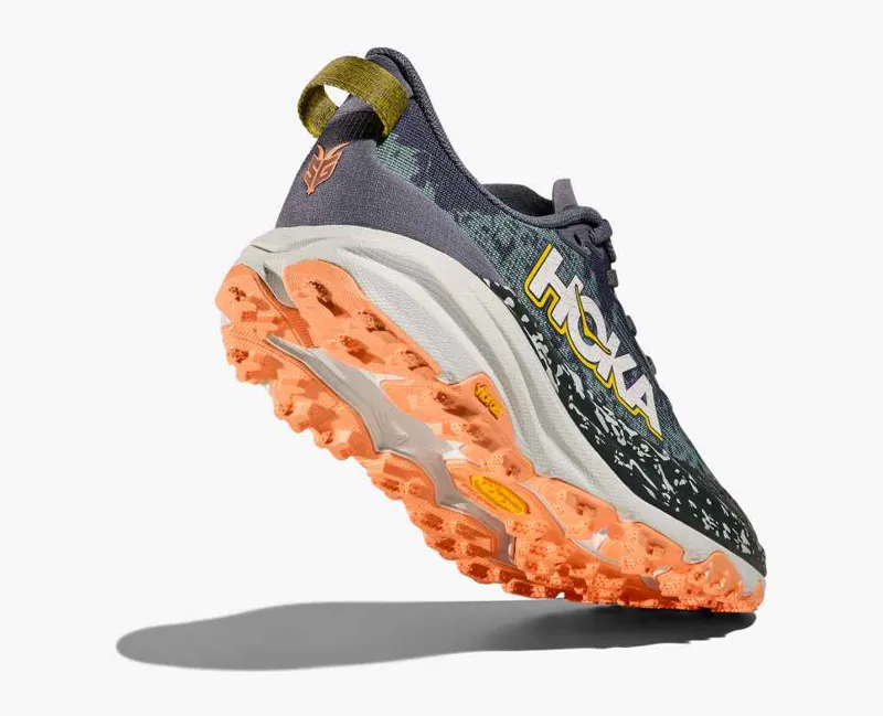 Hoka Women's Speedgoat 6 Trail Running Shoes in Grey Skies / Cosmic -5