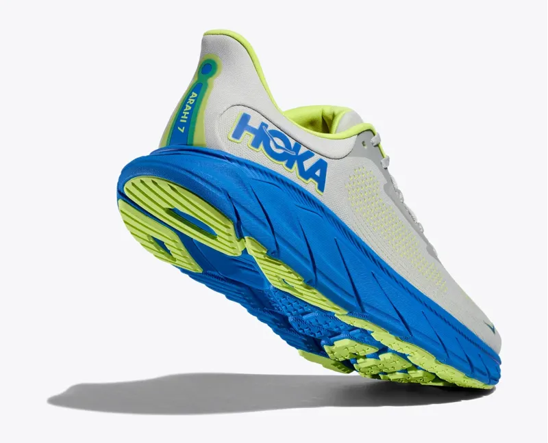 Hoka Men's Arahi 7 Road Running Shoes in Stardust Electric Cobalt-3