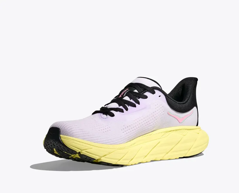 Hoka Women's Arahi 7 Stability Running Shoes in Starlight Glow / Yuzu-6