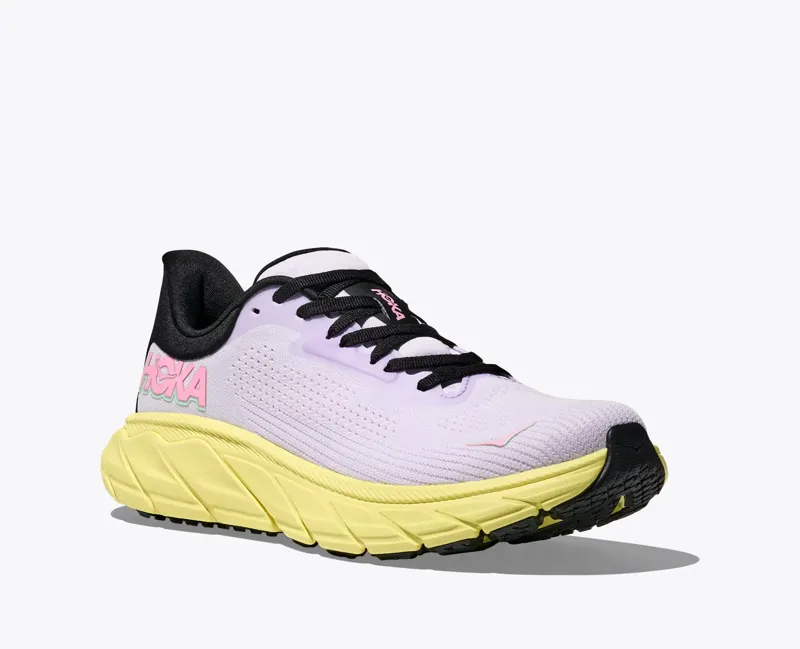 Hoka Women's Arahi 7 Stability Running Shoes in Starlight Glow / Yuzu-3